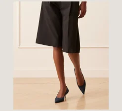 Stuart Weitzman The Occasion Edit|The SW Extended Sizes Collection-CHANGE LOCATION Mesh & Suede/Navy Blue