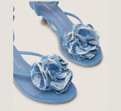 Stuart Weitzman Mid Heel Sandals|The Occasion Edit-CHANGE LOCATION Vintage denim/Washed Blue Denim