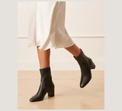 Stuart Weitzman The SW Icons Collection|Trending: Block Heels-CHANGE LOCATION Stretch Nappa Leather/Black