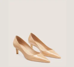 Stuart Weitzman Pumps & Heels|The SW Icons Collection-CHANGE LOCATION Patent leather/Adobe Beige