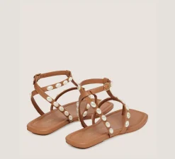 Stuart Weitzman Flat & Low Heel Sandals-CHANGE LOCATION Tan