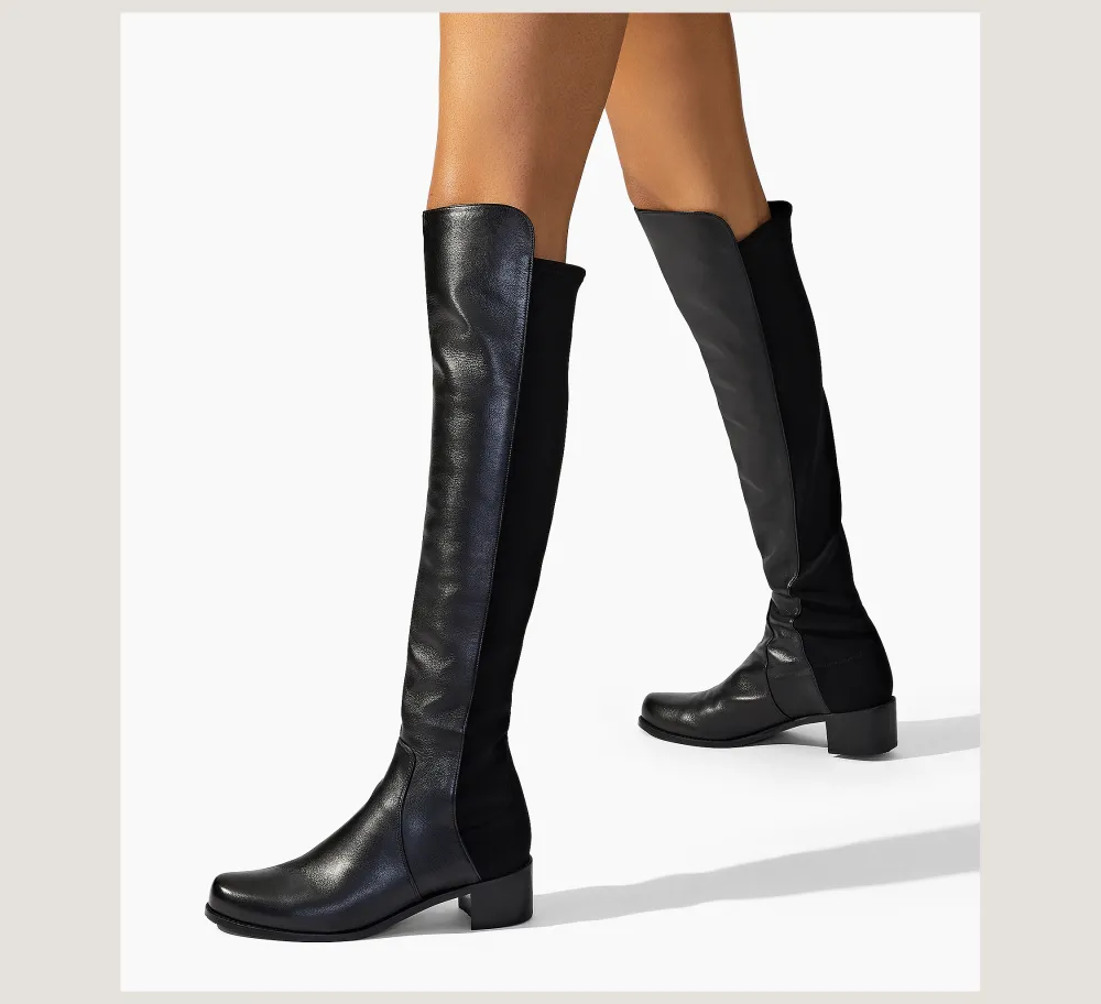 Stuart Weitzman The SW Extended Sizes Collection|Boots & Booties-CHANGE LOCATION Nappa leather/Black