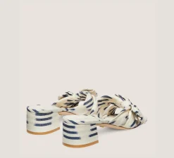 Stuart Weitzman The SW Extended Sizes Collection|Sandals-CHANGE LOCATION Ikat woven jacquard fabric/Natural & indigo