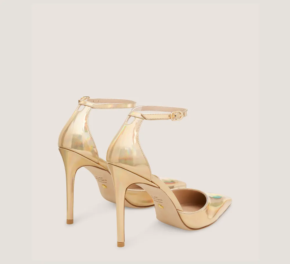 Stuart Weitzman The SW Extended Sizes Collection|Pumps & Heels-CHANGE LOCATION Iridescent patent leather/Platino Gold