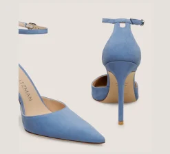 Stuart Weitzman Pumps & Heels|The SW Icons Collection-CHANGE LOCATION Suede/Blue Steel
