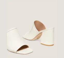 Stuart Weitzman High Heel Sandals|Trending: Block Heels-CHANGE LOCATION Lacquered Nappa Leather/Seashell