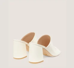 Stuart Weitzman High Heel Sandals|Trending: Block Heels-CHANGE LOCATION Lacquered Nappa Leather/Seashell