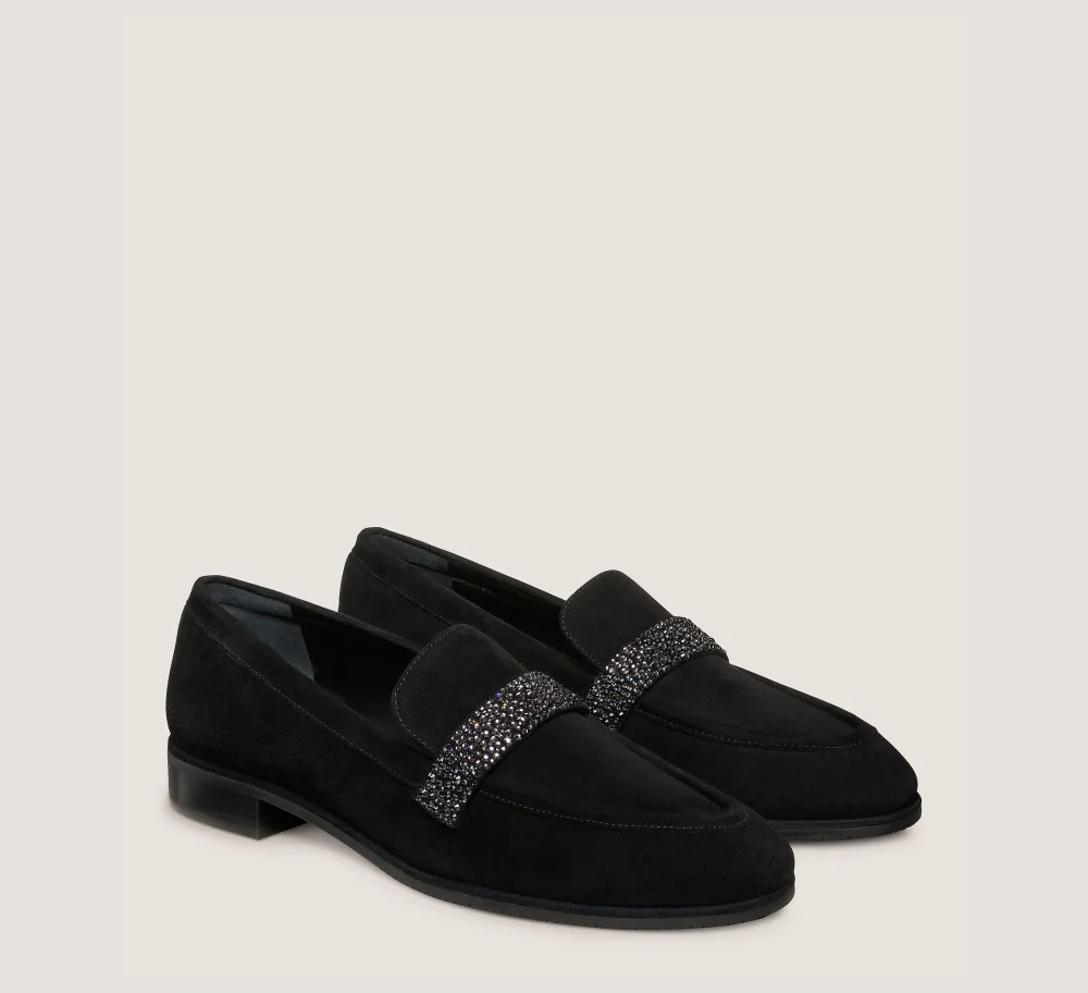 Stuart Weitzman The Work Essentials Edit|The SW Exclusives Collection-CHANGE LOCATION Suede & crystal/Black & Graphite