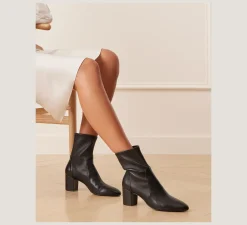 Stuart Weitzman The SW Extended Sizes Collection|Boots & Booties-CHANGE LOCATION Stretch Nappa Leather/Oat
