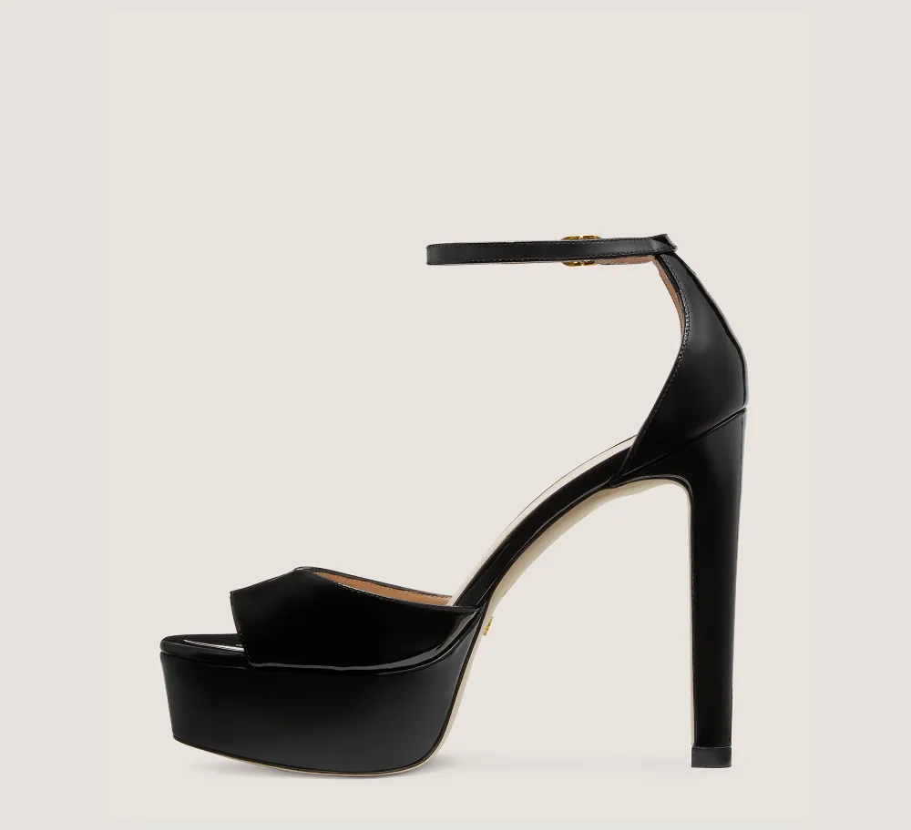 Stuart Weitzman High Heel Sandals-CHANGE LOCATION Patent leather/Black