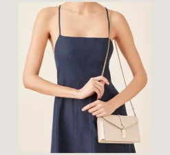 Stuart Weitzman HANDBAGS|The SW Exclusives Collection-CHANGE LOCATION Smooth Leather/Oat