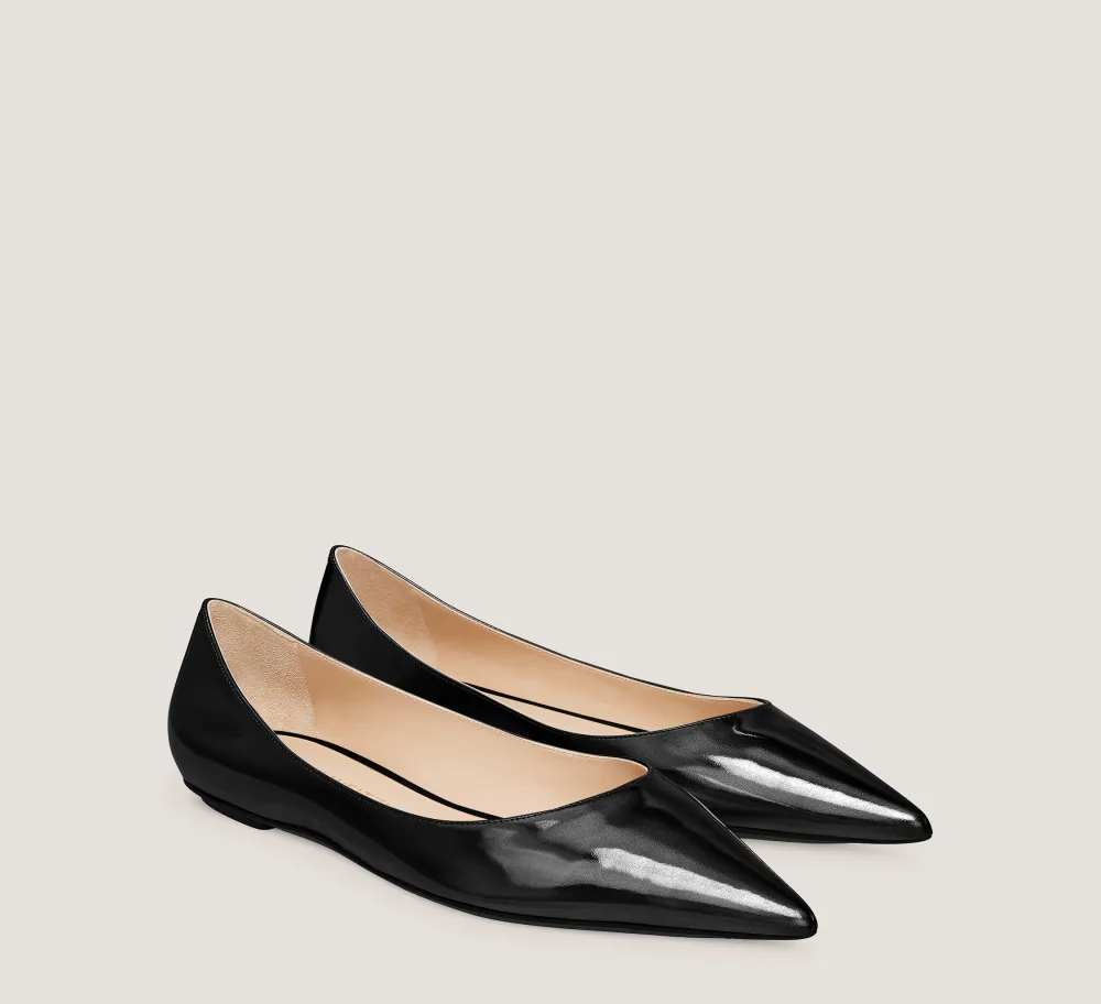Stuart Weitzman The Work Essentials Edit|Flats & Loafers-CHANGE LOCATION Iridescent patent leather/Black