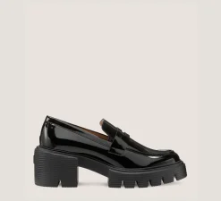Stuart Weitzman The SW Extended Sizes Collection|Flats & Loafers-CHANGE LOCATION Patent leather/Black