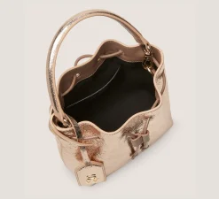 Stuart Weitzman HANDBAGS-CHANGE LOCATION Crushed Metallic Leather/Ballet