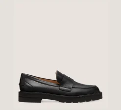 Stuart Weitzman The SW Extended Sizes Collection|Flats & Loafers-CHANGE LOCATION Lacquered Nappa Leather/Black