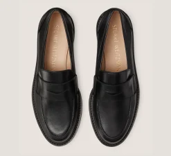 Stuart Weitzman The SW Extended Sizes Collection|Flats & Loafers-CHANGE LOCATION Lacquered Nappa Leather/Black