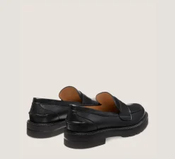 Stuart Weitzman The SW Extended Sizes Collection|Flats & Loafers-CHANGE LOCATION Lacquered Nappa Leather/Black