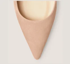 Stuart Weitzman The SW Extended Sizes Collection|Pumps & Heels-CHANGE LOCATION Suede/Adobe Beige