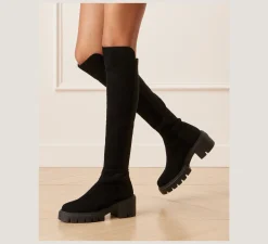 Stuart Weitzman The SW Exclusives Collection|The SW Extended Sizes Collection-CHANGE LOCATION Suede/Black