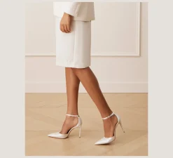 Stuart Weitzman Pumps & Heels|The SW Icons Collection-CHANGE LOCATION Satin/White