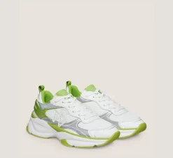 Stuart Weitzman The SW Exclusives Collection|Sneakers-CHANGE LOCATION Calf leather & mesh/White & Light Green