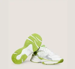 Stuart Weitzman The SW Exclusives Collection|Sneakers-CHANGE LOCATION Calf leather & mesh/White & Light Green