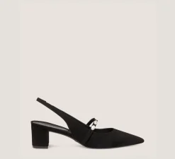 Stuart Weitzman Trending: Block Heels|The SW Exclusives Collection-CHANGE LOCATION Suede/Black