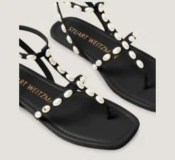 Stuart Weitzman Flat & Low Heel Sandals|The SW Extended Sizes Collection-CHANGE LOCATION Black