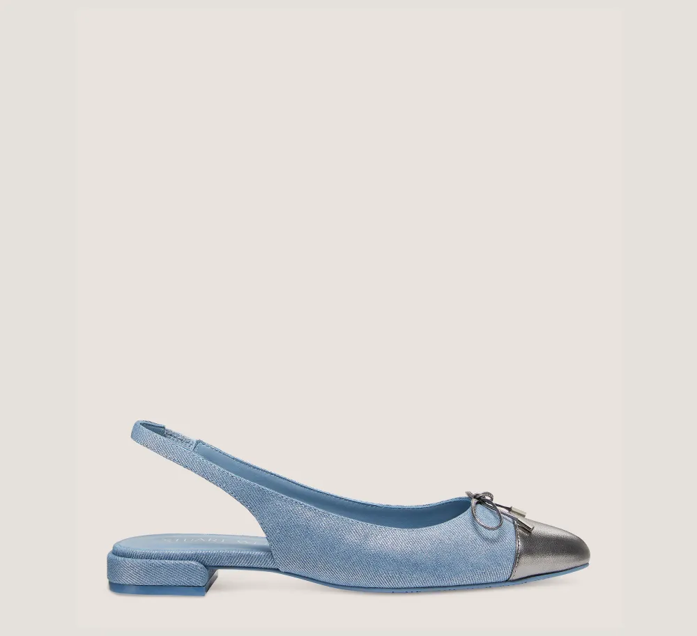 Stuart Weitzman The Work Essentials Edit|The Best Sellers Edit-CHANGE LOCATION Metallic denim & liquid metallic leather/Denim & Gunmetal