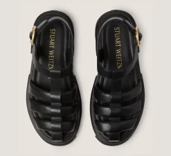 Stuart Weitzman Flat & Low Heel Sandals-CHANGE LOCATION Black