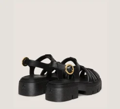 Stuart Weitzman Flat & Low Heel Sandals-CHANGE LOCATION Black
