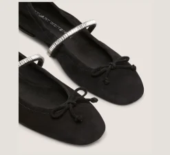 Stuart Weitzman The SW Exclusives Collection|The SW Extended Sizes Collection-CHANGE LOCATION Suede & crystal/Black & Clear