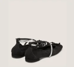 Stuart Weitzman The SW Exclusives Collection|The SW Extended Sizes Collection-CHANGE LOCATION Suede & crystal/Black & Clear