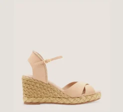 Stuart Weitzman Mid Heel Sandals|Wedges & Espadrilles-CHANGE LOCATION Suede & jute/Adobe & Natural