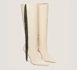 Stuart Weitzman The SW Exclusives Collection|The Occasion Edit-CHANGE LOCATION Glass calf leather & crystal/Alabaster & Black Diamond