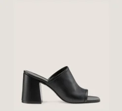 Stuart Weitzman High Heel Sandals|Trending: Block Heels-CHANGE LOCATION Lacquered Nappa Leather/Black