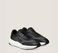 Stuart Weitzman Sneakers|The SW Exclusives Collection-CHANGE LOCATION Calf leather & mesh/Black