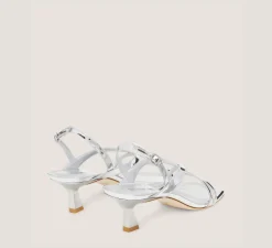 Stuart Weitzman Mid Heel Sandals|The Bridal Collection-CHANGE LOCATION Specchio leather/Silver