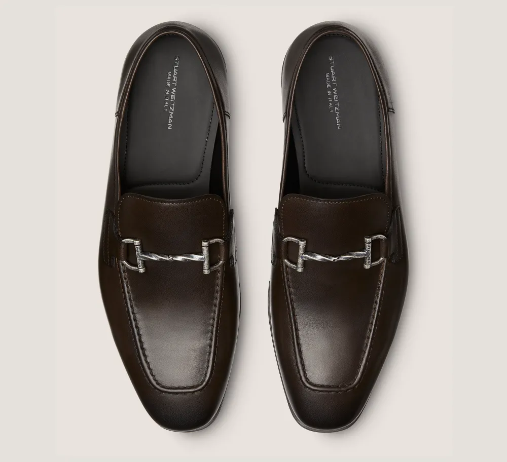 Stuart Weitzman MEN'S-CHANGE LOCATION Leather/Dark Brown