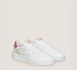Stuart Weitzman Sneakers|The SW Exclusives Collection-CHANGE LOCATION Calf leather & glitter/White & Nude