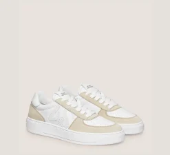 Stuart Weitzman Sneakers|The SW Exclusives Collection-CHANGE LOCATION Calf leather & suede/White & Light Beige