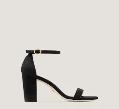 Stuart Weitzman The SW Extended Sizes Collection|Sandals-CHANGE LOCATION Suede/Black