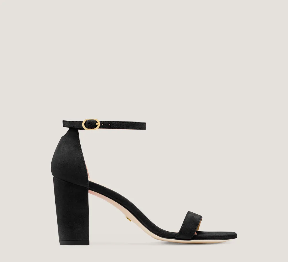 Stuart Weitzman The SW Extended Sizes Collection|Sandals-CHANGE LOCATION Suede/Black