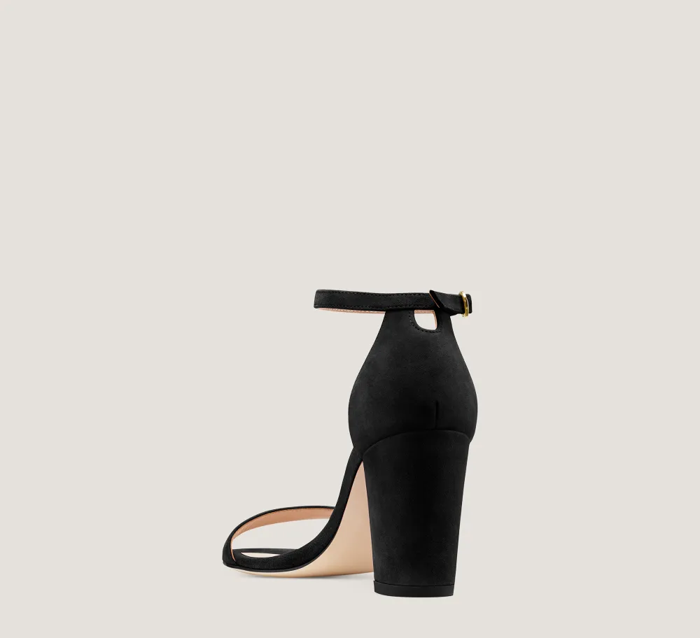 Stuart Weitzman The SW Extended Sizes Collection|Sandals-CHANGE LOCATION Suede/Black