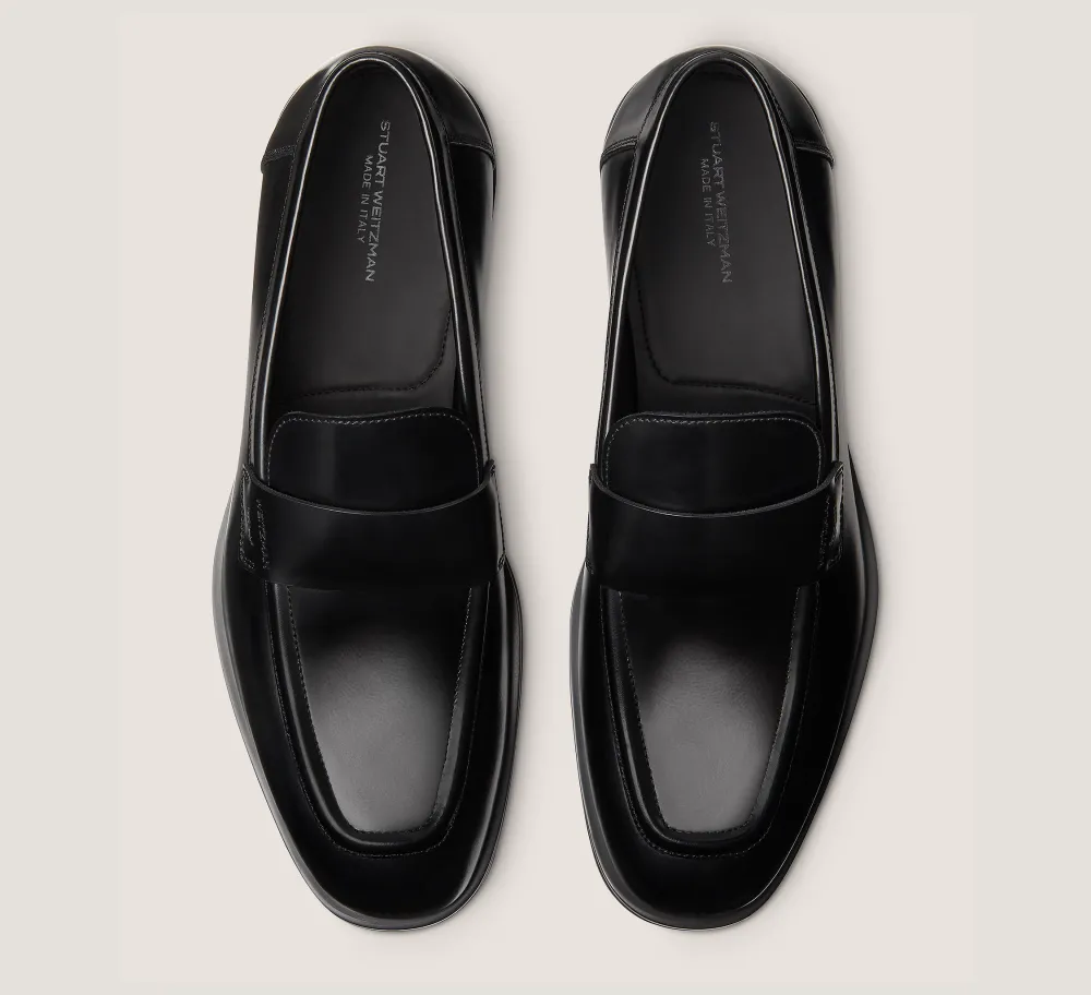 Stuart Weitzman MEN'S-CHANGE LOCATION Brushed Leather/Black