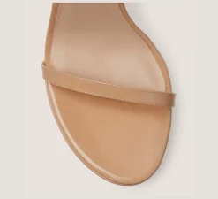 Stuart Weitzman High Heel Sandals|The SW Icons Collection-CHANGE LOCATION Adobe Beige