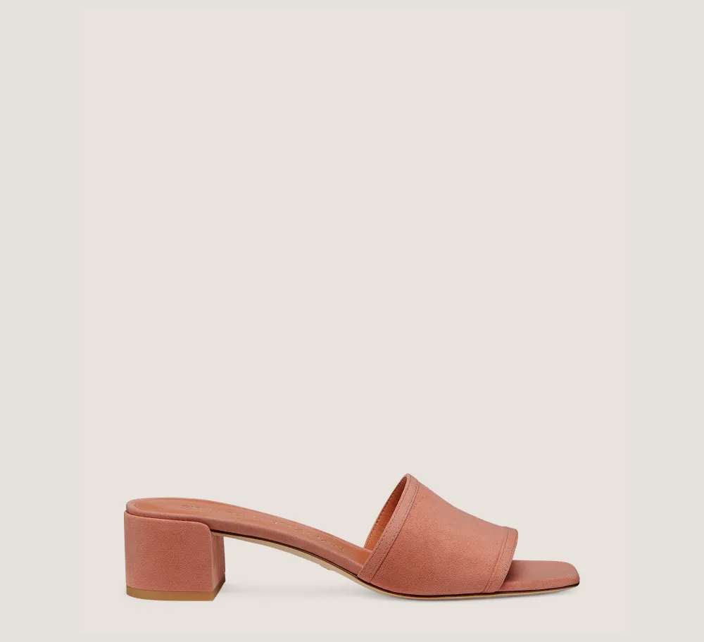 Stuart Weitzman Flat & Low Heel Sandals|Trending: Block Heels-CHANGE LOCATION Suede/Terracotta