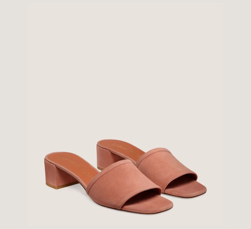 Stuart Weitzman Flat & Low Heel Sandals|Trending: Block Heels-CHANGE LOCATION Suede/Terracotta