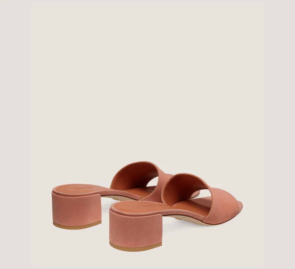 Stuart Weitzman Flat & Low Heel Sandals|Trending: Block Heels-CHANGE LOCATION Suede/Terracotta