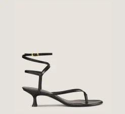 Stuart Weitzman Mid Heel Sandals|The SW Exclusives Collection-CHANGE LOCATION Smooth Leather/Black